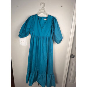 Women's KARLIE Teal Midi Dress Size M